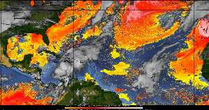 Météo tropicale : Air sec et densité de poussière dans l'air.