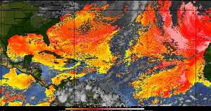 Météo tropicale : Air sec et densité de poussière dans l'air.