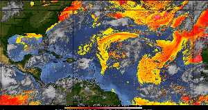 Météo tropicale : Air sec et densité de poussière dans l'air.