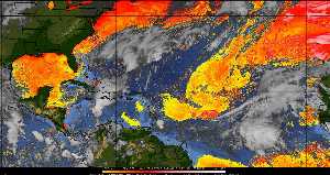 Météo tropicale : Air sec et densité de poussière dans l'air.