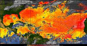 Météo tropicale : Air sec et densité de poussière dans l'air.