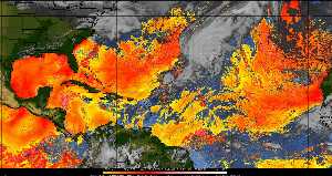 Météo tropicale : Air sec et densité de poussière dans l'air.