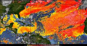 Météo tropicale : Air sec et densité de poussière dans l'air.