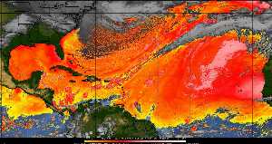 Météo tropicale : Air sec et densité de poussière dans l'air.