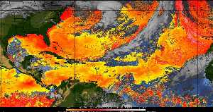 Météo tropicale : Air sec et densité de poussière dans l'air.