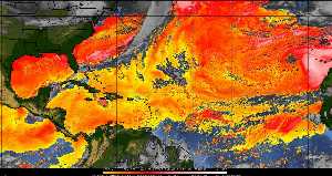 Météo tropicale : Air sec et densité de poussière dans l'air.