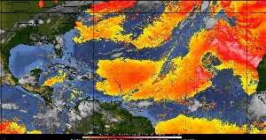 Météo tropicale : Air sec et densité de poussière dans l'air.
