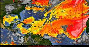 Météo tropicale : Air sec et densité de poussière dans l'air.