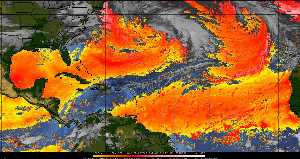 Météo tropicale : Air sec et densité de poussière dans l'air.