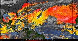 Météo tropicale : Air sec et densité de poussière dans l'air.