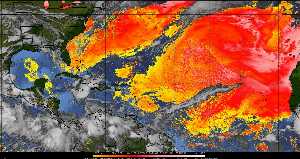 Météo tropicale : Air sec et densité de poussière dans l'air.
