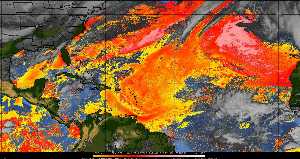 Météo tropicale : Air sec et densité de poussière dans l'air.