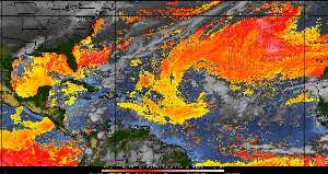 Météo tropicale : Air sec et densité de poussière dans l'air.