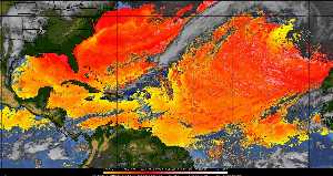 Météo tropicale : Air sec et densité de poussière dans l'air.