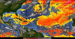 Météo tropicale : Air sec et densité de poussière dans l'air.