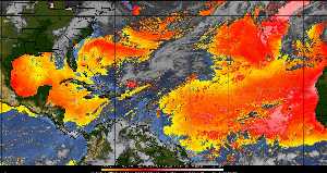 Météo tropicale : Air sec et densité de poussière dans l'air.