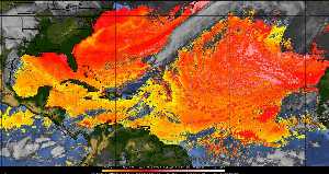 Météo tropicale : Air sec et densité de poussière dans l'air.