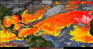 Météo tropicale : Air sec et densité de poussière dans l'air.