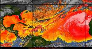 Météo tropicale : Air sec et densité de poussière dans l'air.