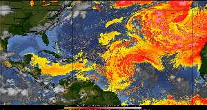 Météo tropicale : Air sec et densité de poussière dans l'air.