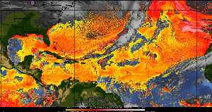 Météo tropicale : Air sec et densité de poussière dans l'air.