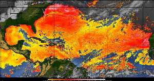 Météo tropicale : Air sec et densité de poussière dans l'air.