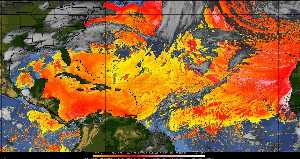 Météo tropicale : Air sec et densité de poussière dans l'air.