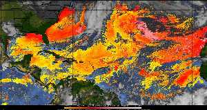 Météo tropicale : Air sec et densité de poussière dans l'air.