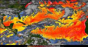 Météo tropicale : Air sec et densité de poussière dans l'air.