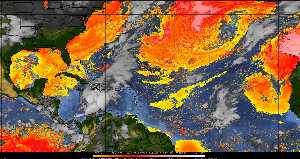 Météo tropicale : Air sec et densité de poussière dans l'air.