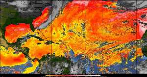 Météo tropicale : Air sec et densité de poussière dans l'air.