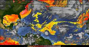 Météo tropicale : Air sec et densité de poussière dans l'air.