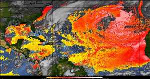 Météo tropicale : Air sec et densité de poussière dans l'air.