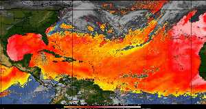 Météo tropicale : Air sec et densité de poussière dans l'air.