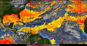 Météo tropicale : Air sec et densité de poussière dans l'air.