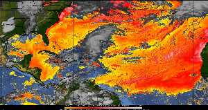 Météo tropicale : Air sec et densité de poussière dans l'air.