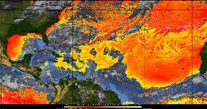 Météo tropicale : Air sec et densité de poussière dans l'air.
