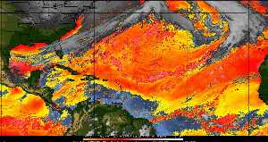Météo tropicale : Air sec et densité de poussière dans l'air.