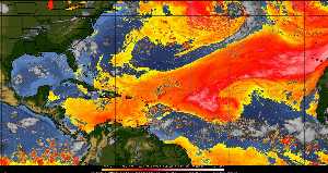 Météo tropicale : Air sec et densité de poussière dans l'air.