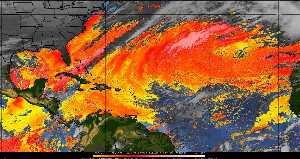 Météo tropicale : Air sec et densité de poussière dans l'air.