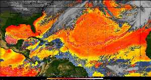 Météo tropicale : Air sec et densité de poussière dans l'air.