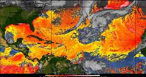 Météo tropicale : Air sec et densité de poussière dans l'air.