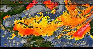 Météo tropicale : Air sec et densité de poussière dans l'air.