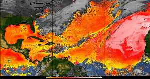 Météo tropicale : Air sec et densité de poussière dans l'air.