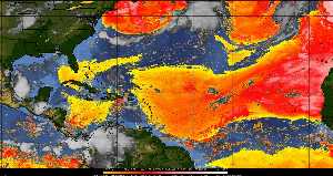 Météo tropicale : Air sec et densité de poussière dans l'air.