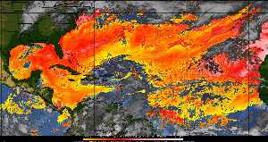 Météo tropicale : Air sec et densité de poussière dans l'air.