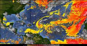 Météo tropicale : Air sec et densité de poussière dans l'air.