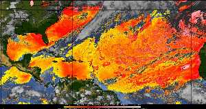Météo tropicale : Air sec et densité de poussière dans l'air.