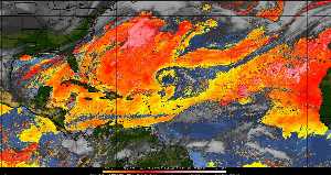 Météo tropicale : Air sec et densité de poussière dans l'air.