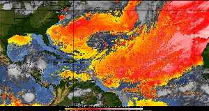 Météo tropicale : Air sec et densité de poussière dans l'air.